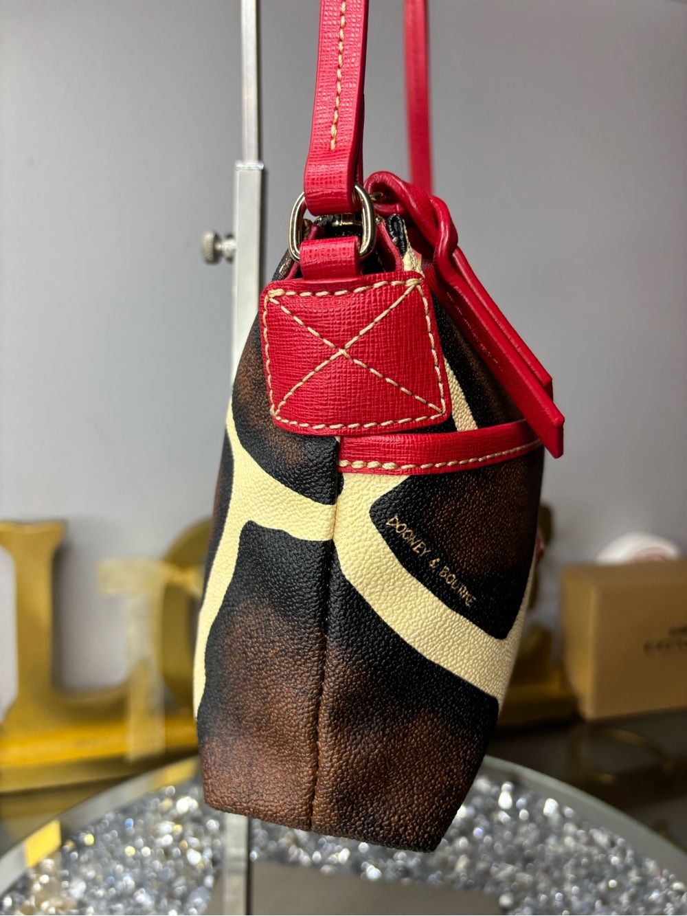 Dooney & Bourke Giraffe Print Crossbody EUC - Picture 7 of 17